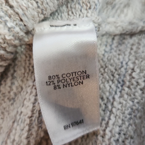 Pure Jill Cardigan Womens Size XL Petite Open Long Sweater Gray White Heather - Picture 6 of 9